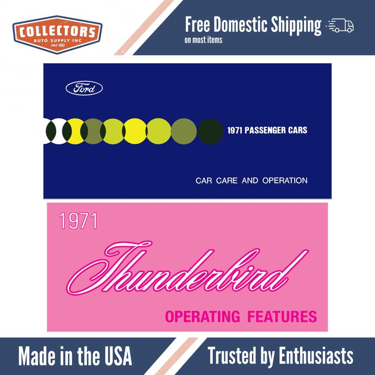 1971 Ford Thunderbird Owner's Manual (includes Operating Features Supplement) - COLOR