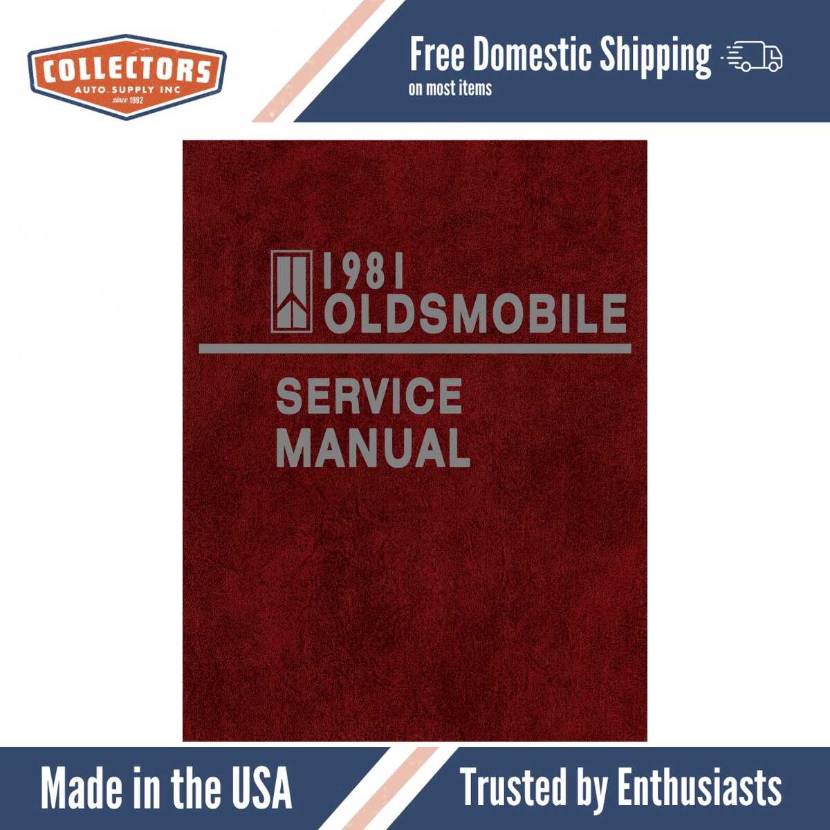 1981 Oldsmobile Service Manual - Cutlass, Delta 88, 98, Toronado