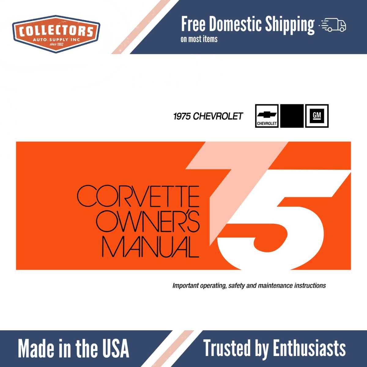 1975 Chevrolet Corvette Owner's Manual