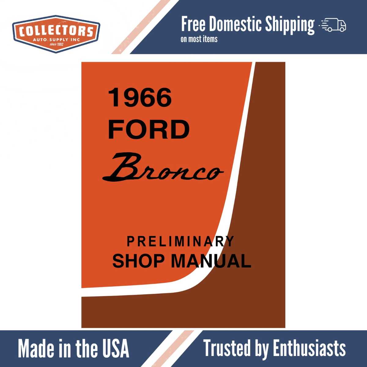 1966 Ford Bronco Shop Manual Supplement to 1967 Ford Bronco / Econoline Shop Manual