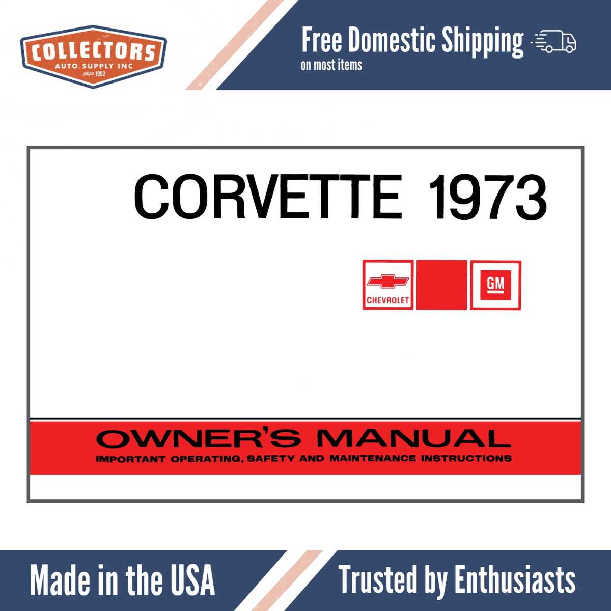 1973 Corvette Owner's Manual