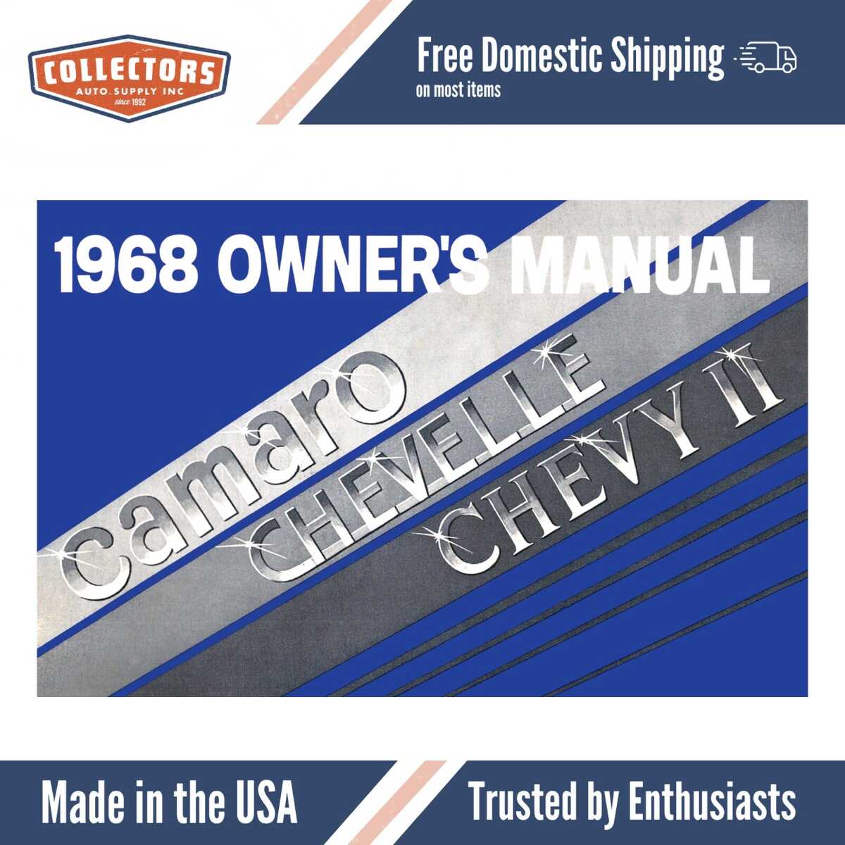 1968 Chevrolet Camaro, Chevelle, Chevy II Owner's Manual