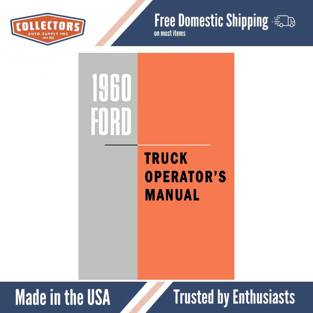 1960 Ford Truck Owner's Manual