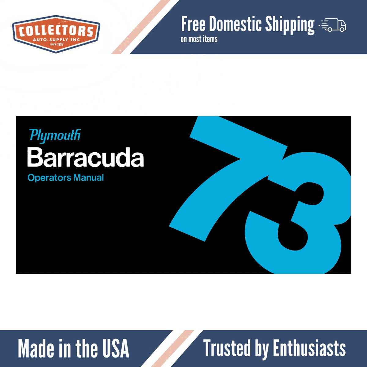 1973 Plymouth Barracuda Owner's Manual - COLOR