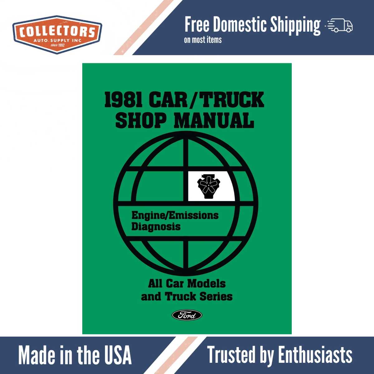 1981 Ford Lincoln Mercury Car / Truck Engine Diagnosis, Emissions Shop Manual