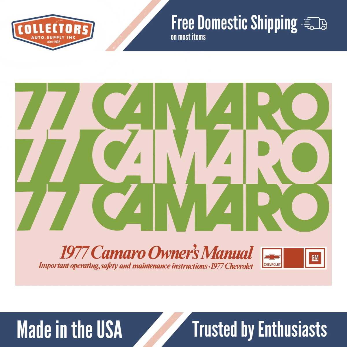 1977 Chevrolet Camaro Owner's Manual