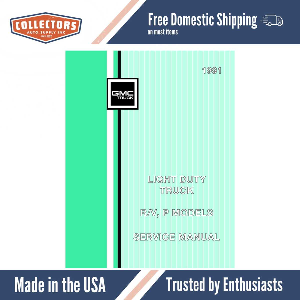 1991 GMC R-V Truck, G-P Van Shop Manual