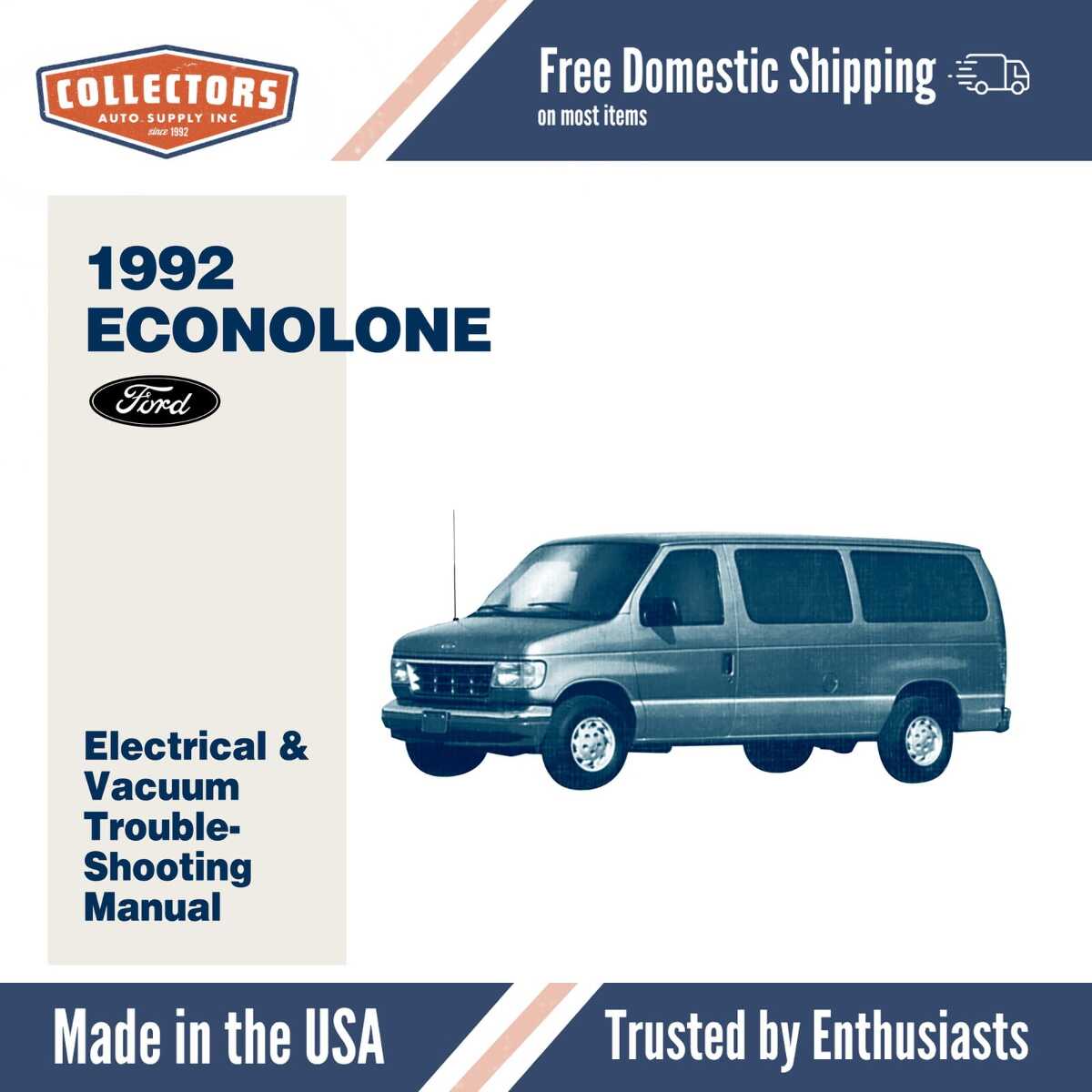 1992 Ford Econoline Electrical and Vacuum Troubleshooting Manual
