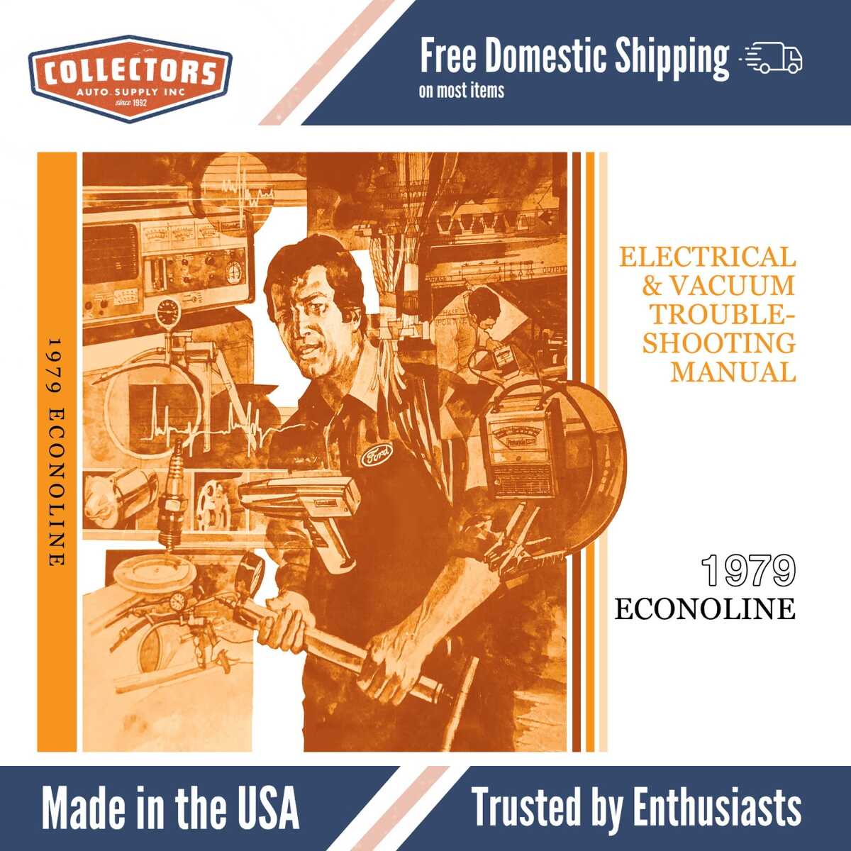 1979 Ford Econoline Van Electrical Vacuum Troubleshooting Manual - COLOR