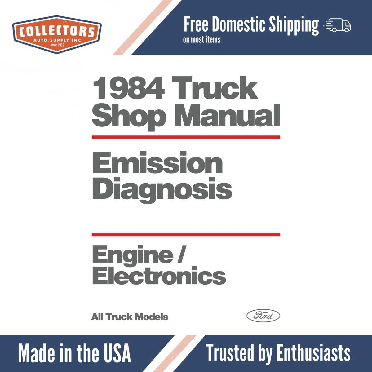 1984 Ford Truck Engine / Electronics & Emissions Diagnosis Manual