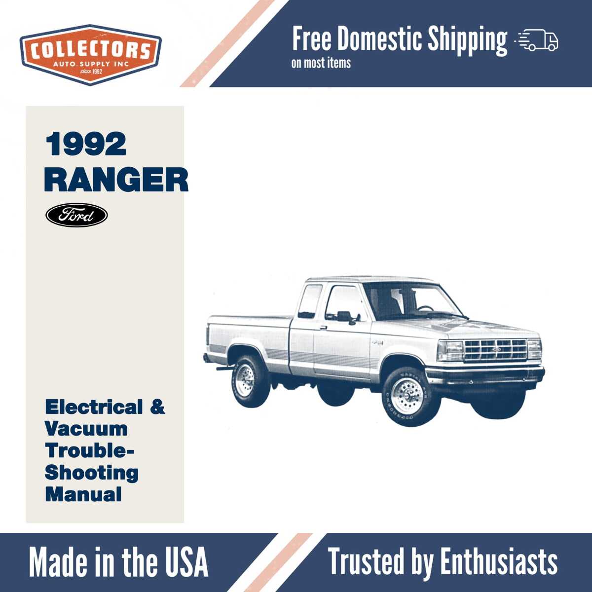 1992 Ford Ranger Electrical and Vacuum Troubleshooting Manual