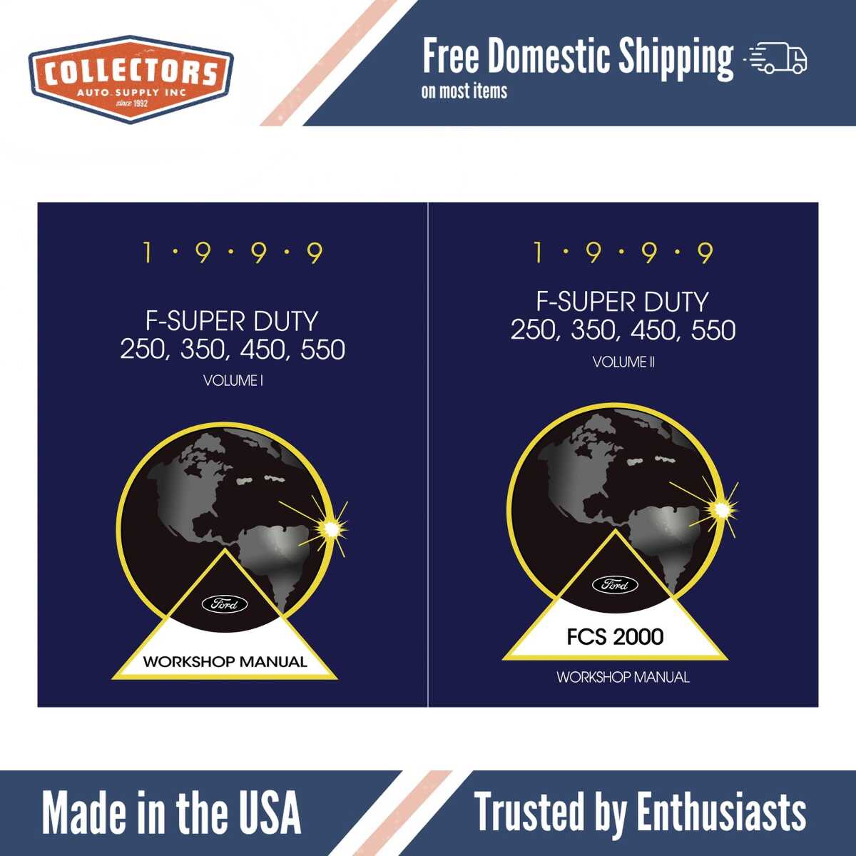 1999 Ford F-Super Duty 250, 350, 450, 550 Truck Workshop Manual - 2 Volumes