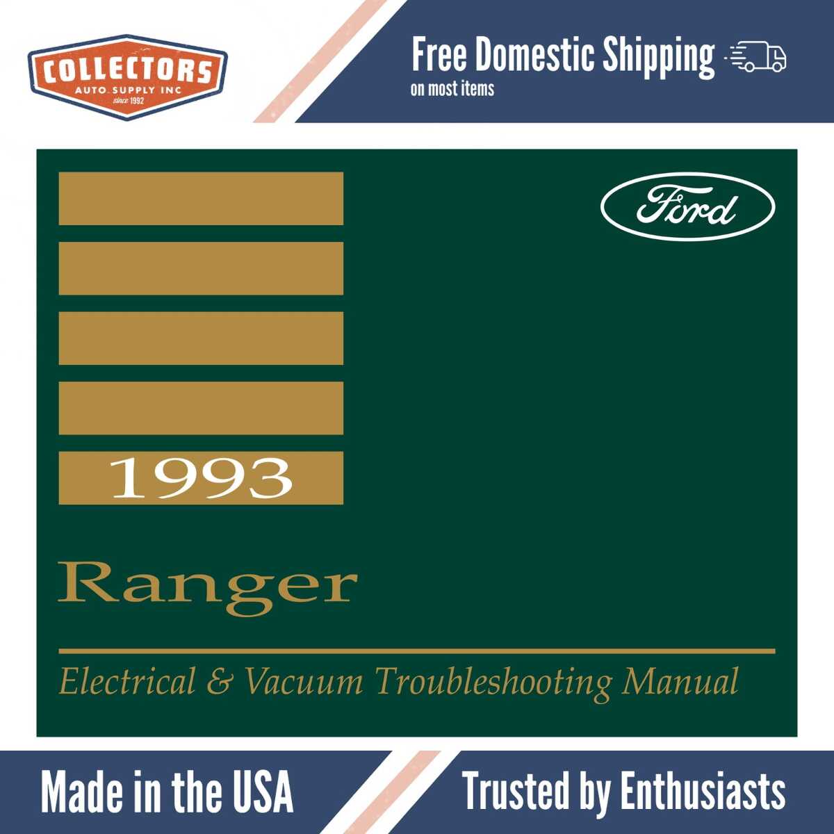 1993 Ford Ranger Electrical and Vacuum Troubleshooting Manual