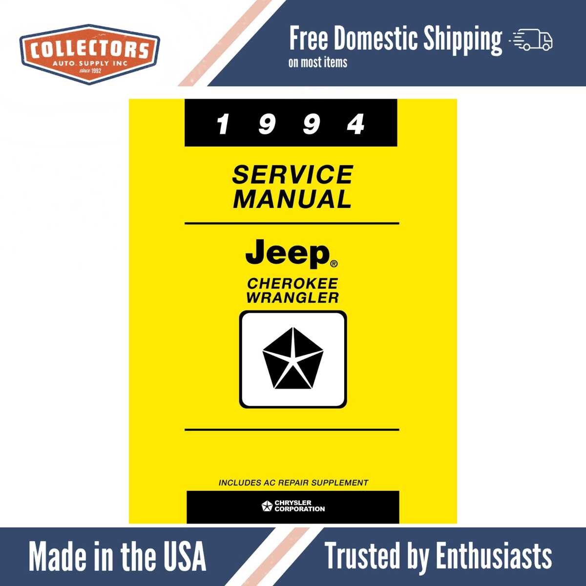 1994 Jeep Cherokee & Wrangler Shop Manual