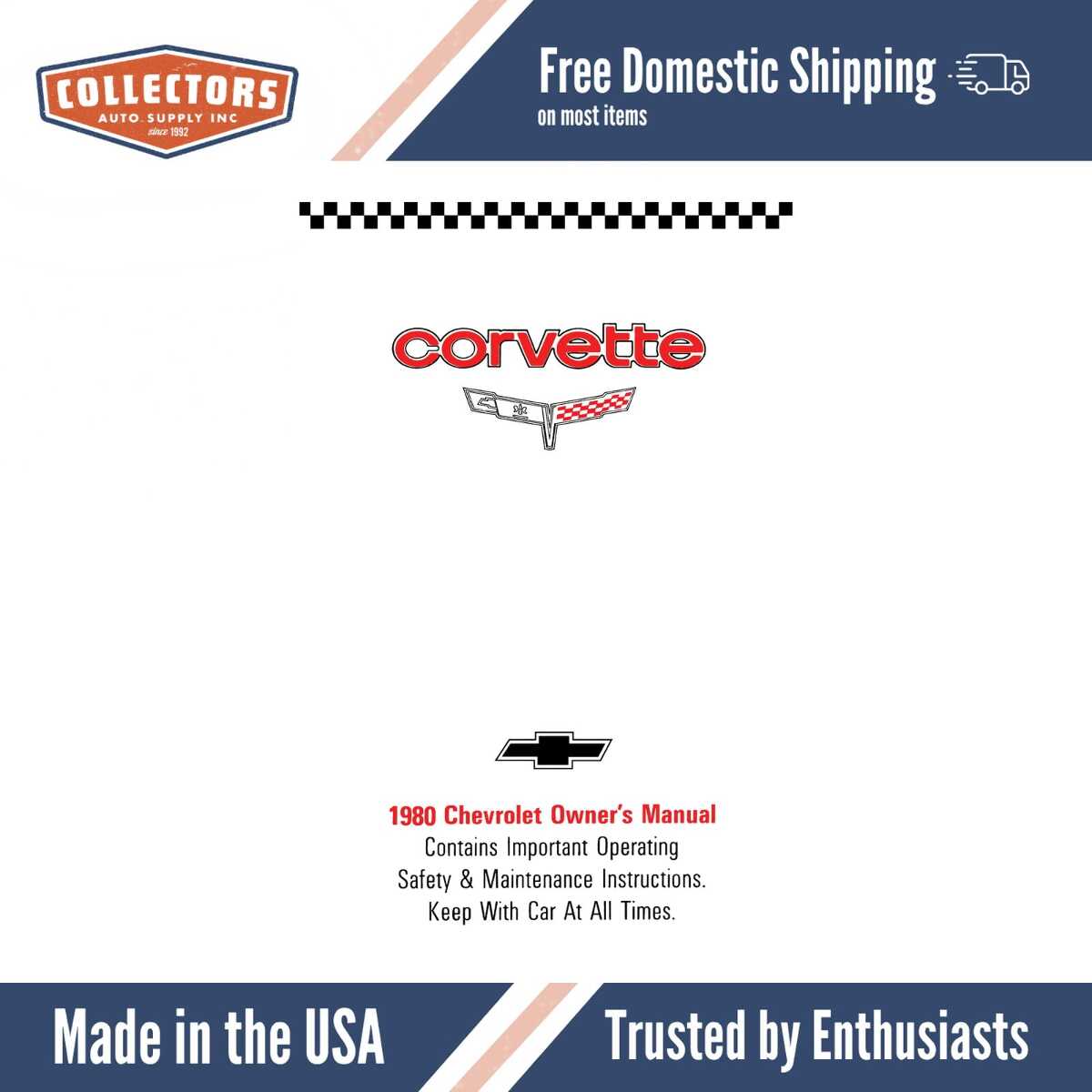 1980 Chevrolet Corvette Owner's Manual