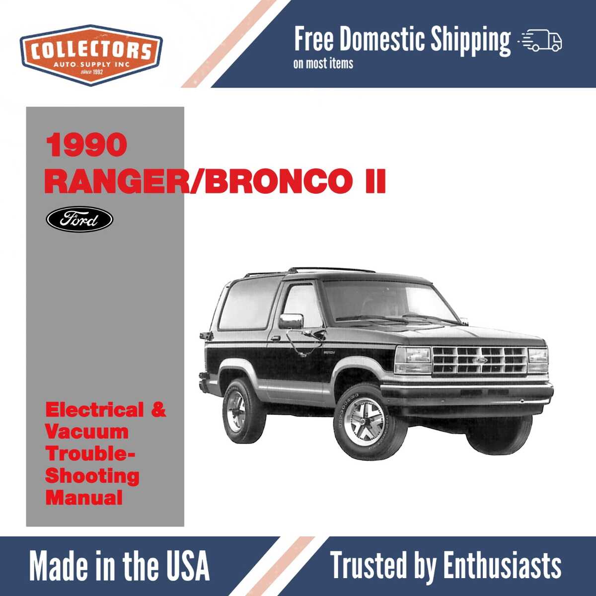 1990 Ford Ranger / Bronco II Electrical and Vacuum Troubleshooting Manual