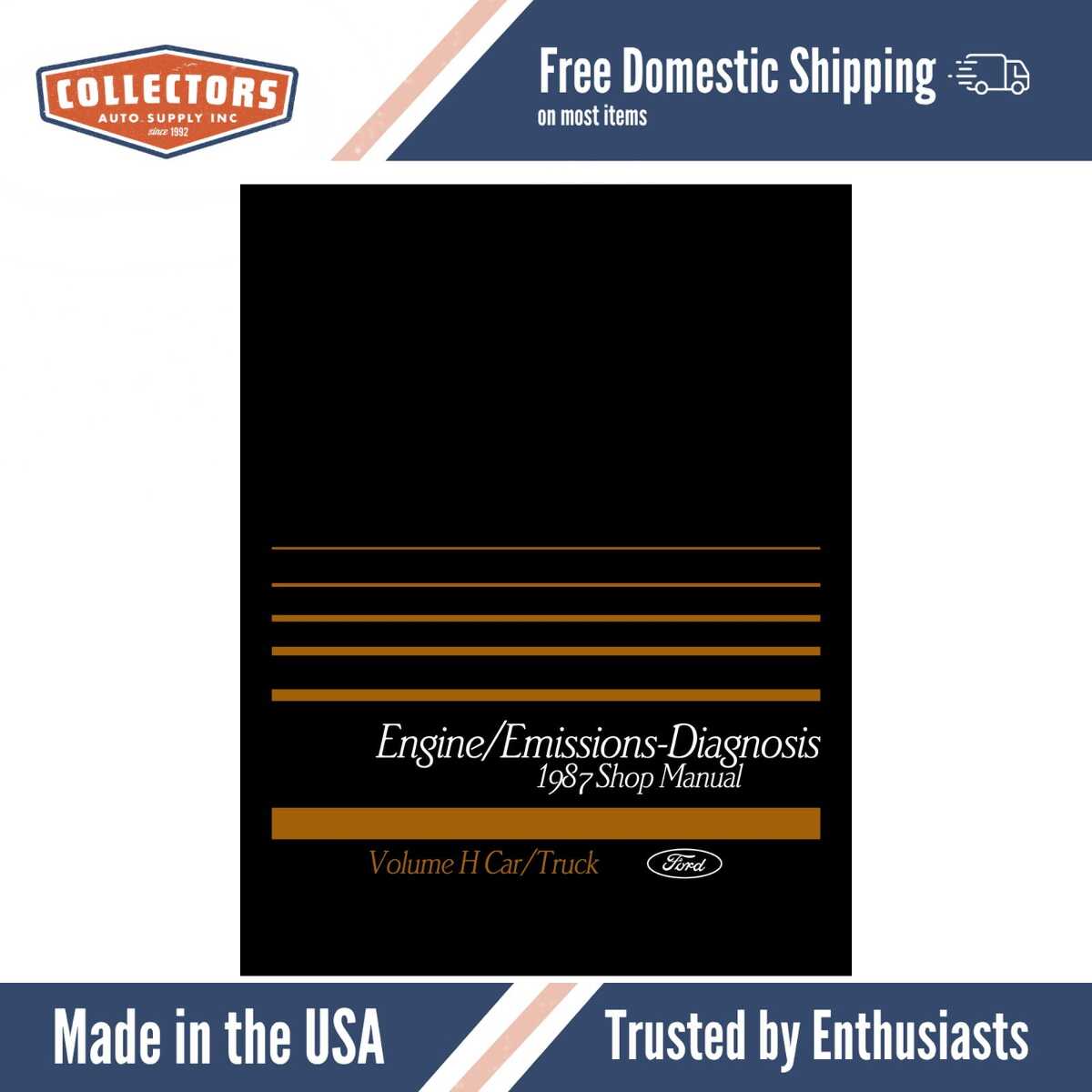 1987 Ford Car / Truck Engine & Emissions Diagnosis Shop Manual