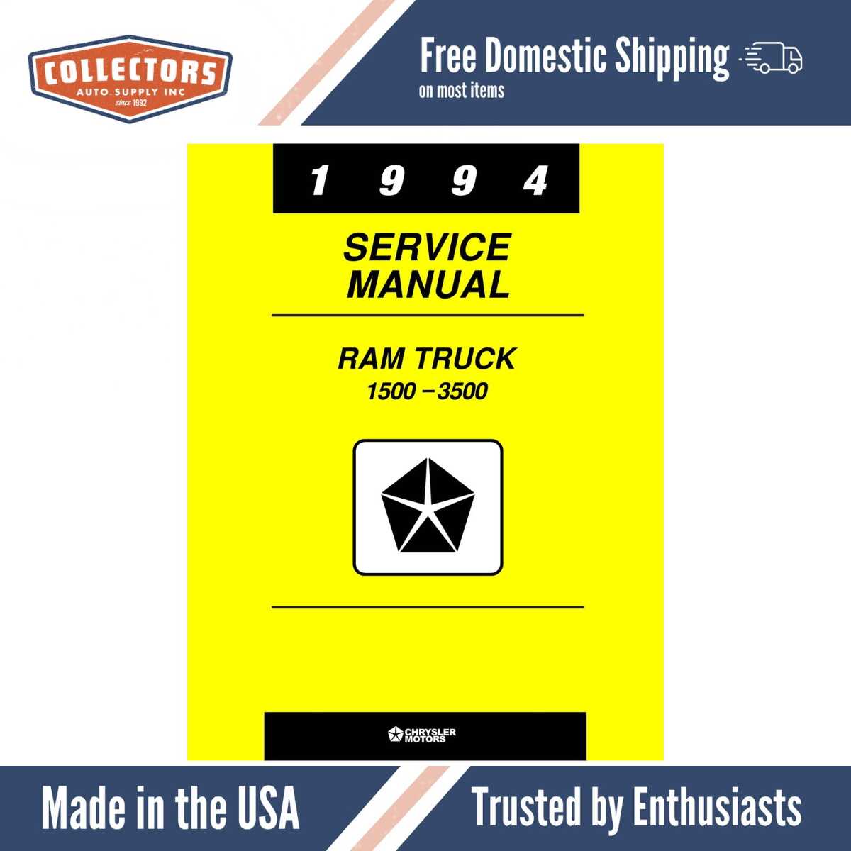 1994 Dodge Ram 1500-3500 Truck Shop Manual