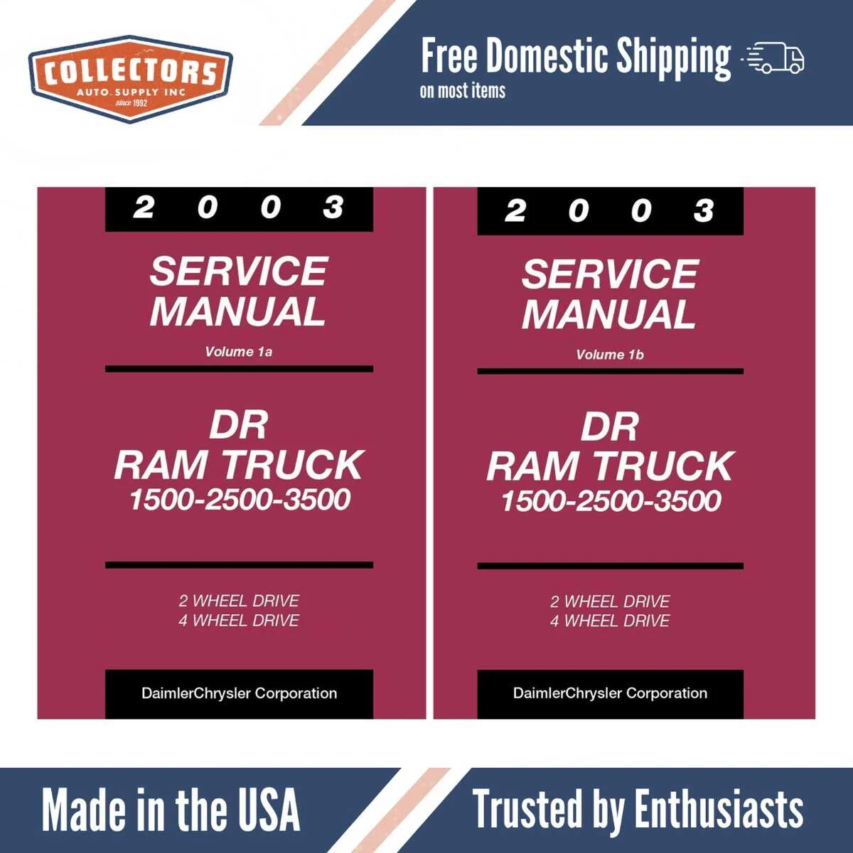 2003 Dodge DR Ram Truck 1500 2500 3500 Service Manual