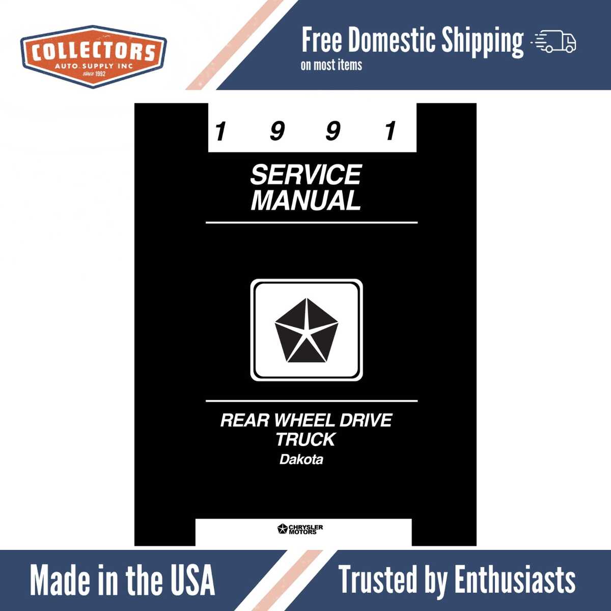 1991 Dodge Dakota Truck Shop Manual