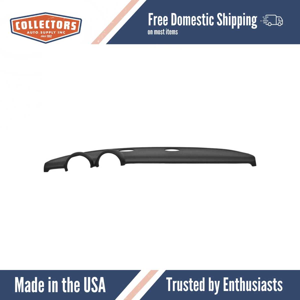 Dashboard Cap Cover Skin Overlay Black for 1969-1971 Alfa Romeo GTV