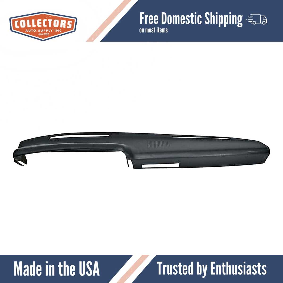 Dashboard Cap Cover Skin Overlay Black for 1968 Lincoln Continental
