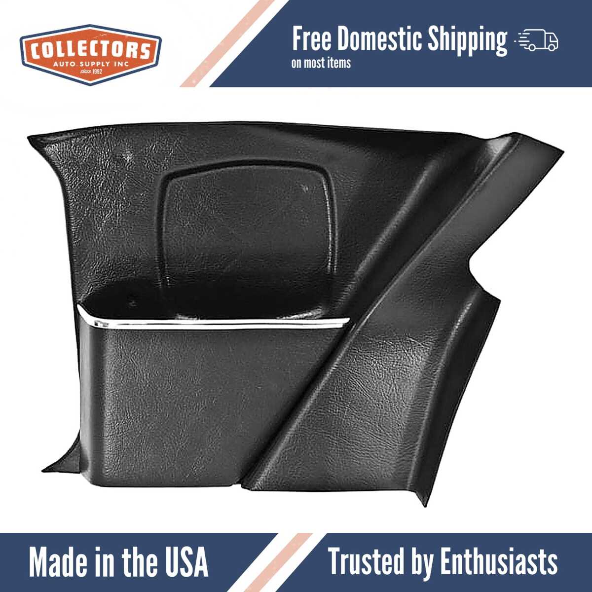 Front Map Pocket Black for 1968-1985 Fiat Multiple Models