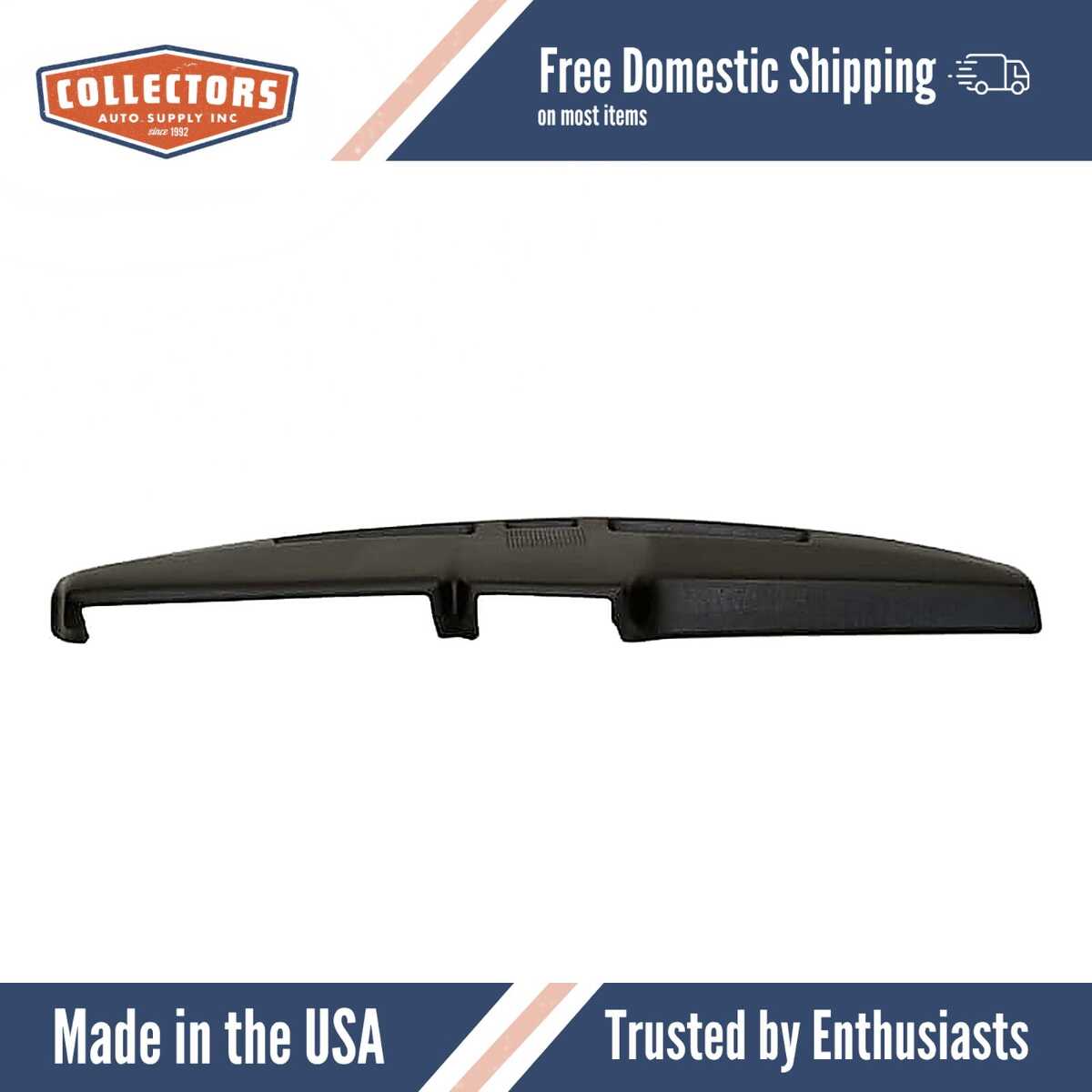 Dashboard Cap Cover Skin Overlay Black for 1980-1986 Ford Multiple Models