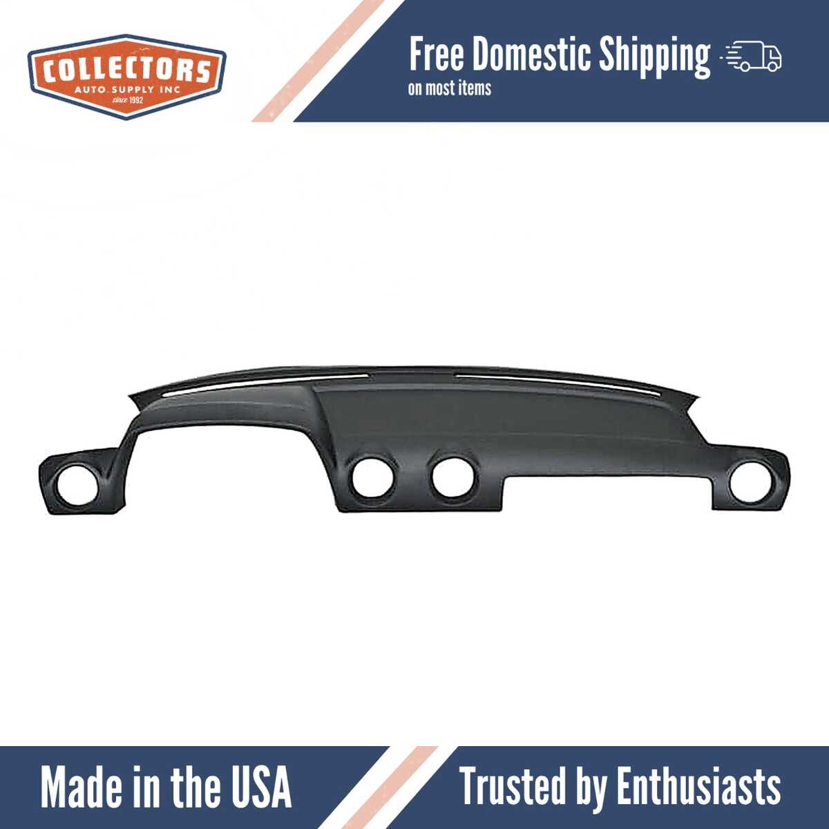 Dashboard Cap Cover Skin Overlay Black for 1977-1988 Mercedes Benz Multiple Models