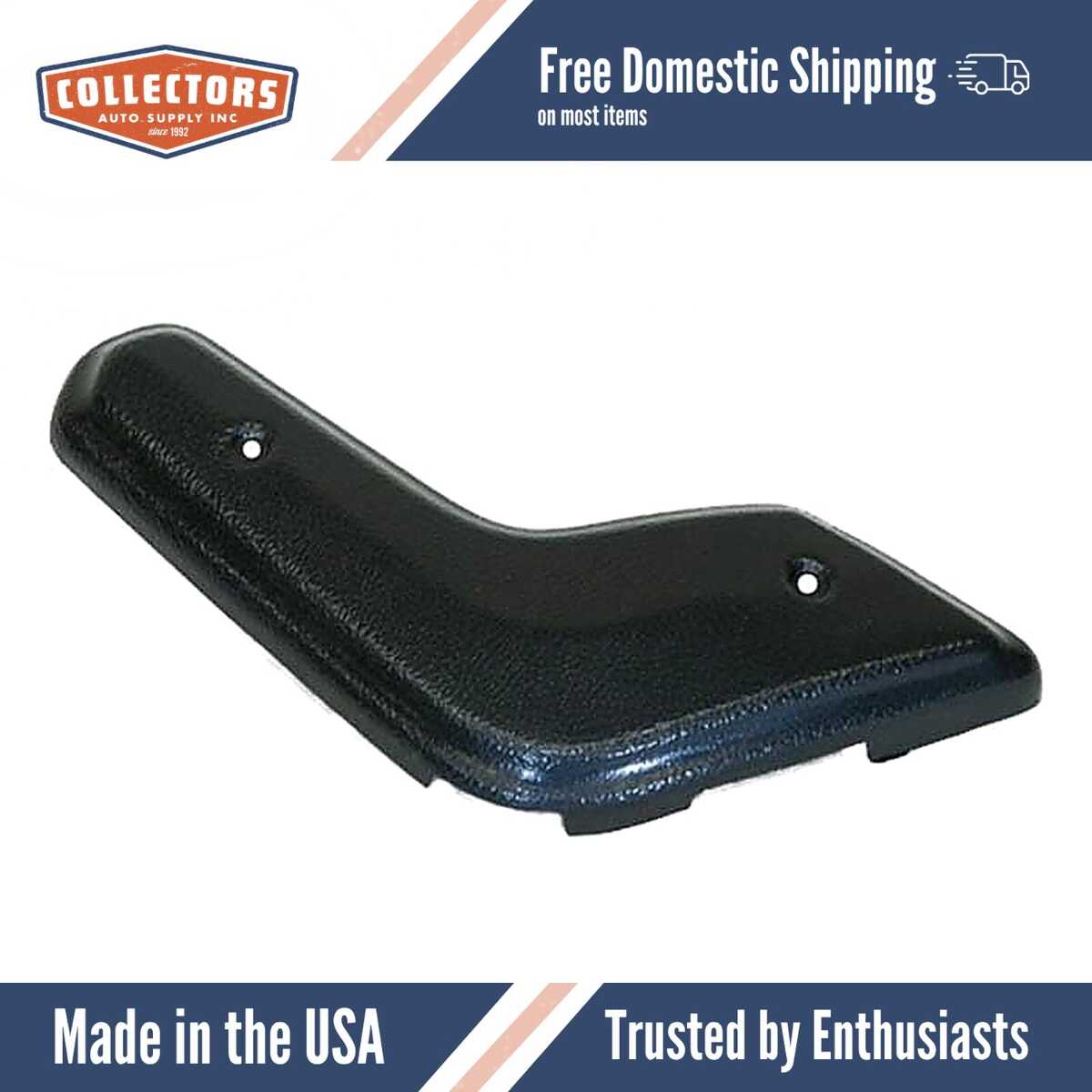 Bench Seat End Cap Cover Skin Overlay Black for 1968-1969 Dodge/Plymouth Multiple Models