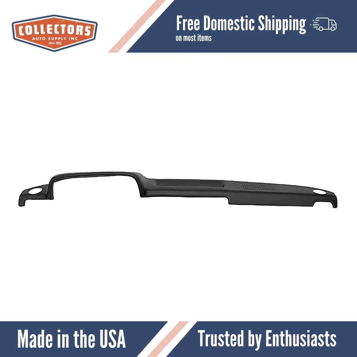 Dashboard Cap Cover Skin Overlay Black for 1979-1983 Toyota Pick Up Truck With Side Window Defrost