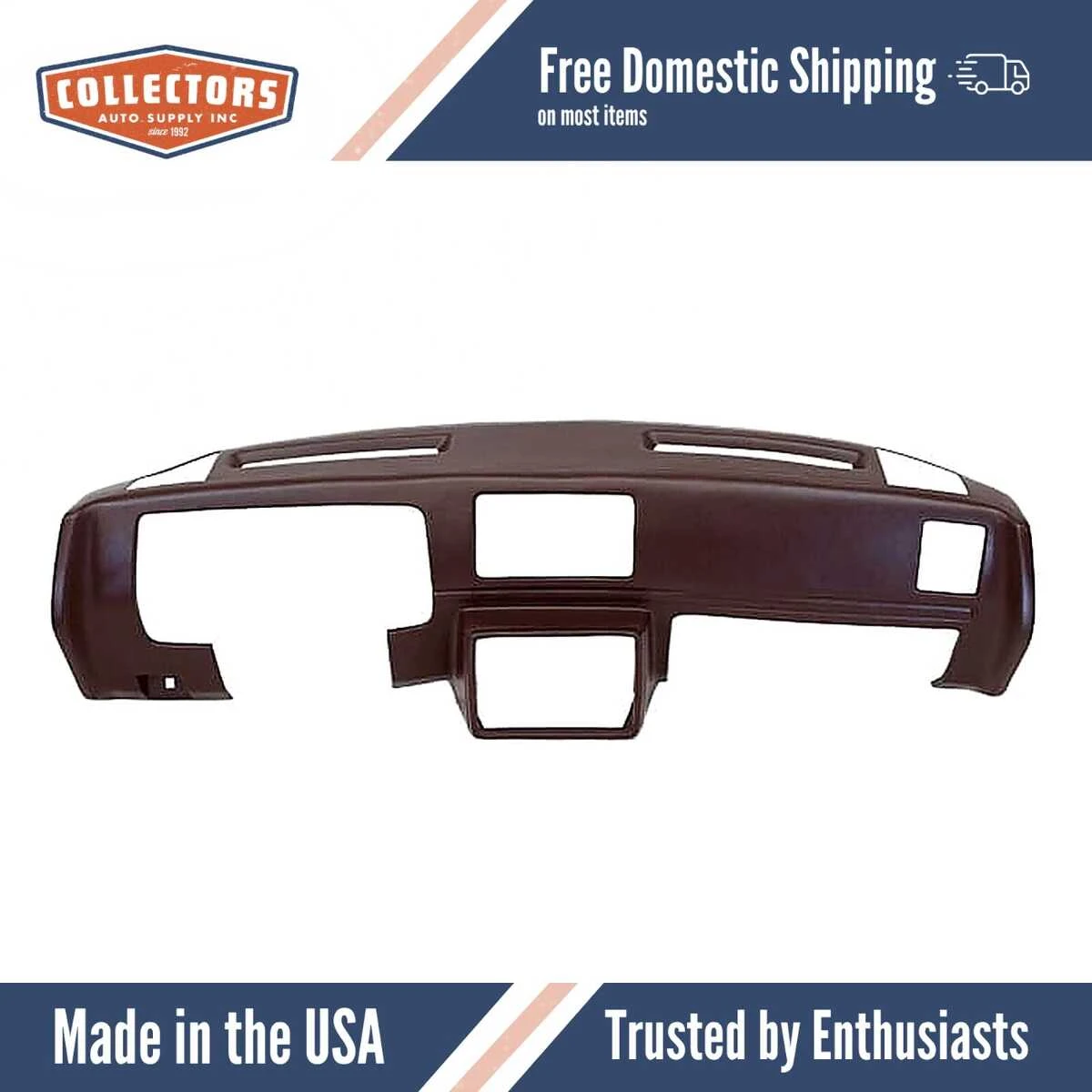 Dashboard Cap Cover Skin Overlay Black for 1978-1980 Chevrolet Multiple Models With Outside Speakers