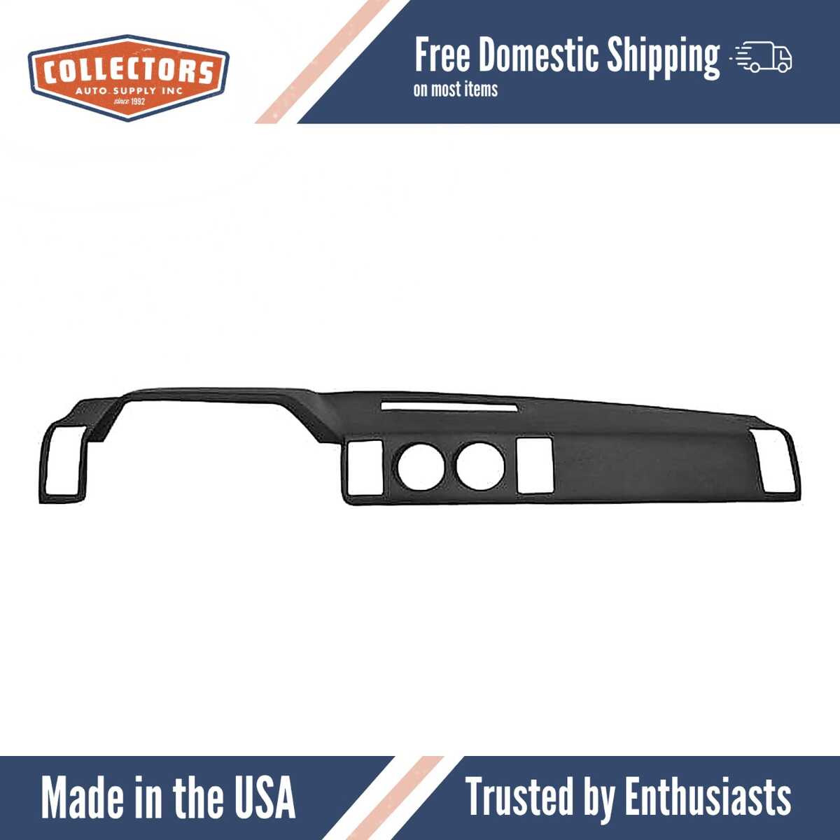 Dashboard Cap Cover Skin Overlay Black for 1984-1989 Datsun/Nissan 300ZX