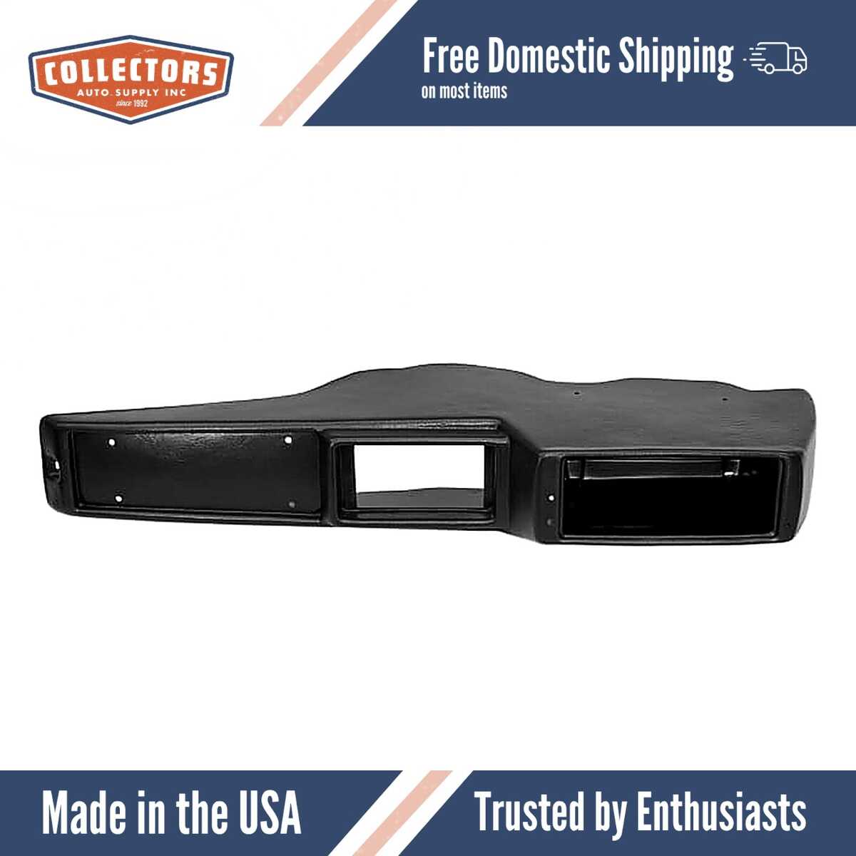 Center Console Cap Cover Skin Overlay Black for 1969-1972 Pontiac Multiple Models
