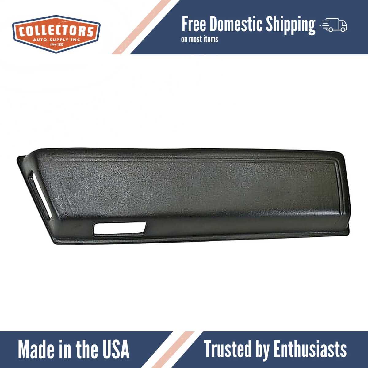 Interior Door Arm Rest Skin Overlay Black for 1985-1993 Cadillac Multiple Models
