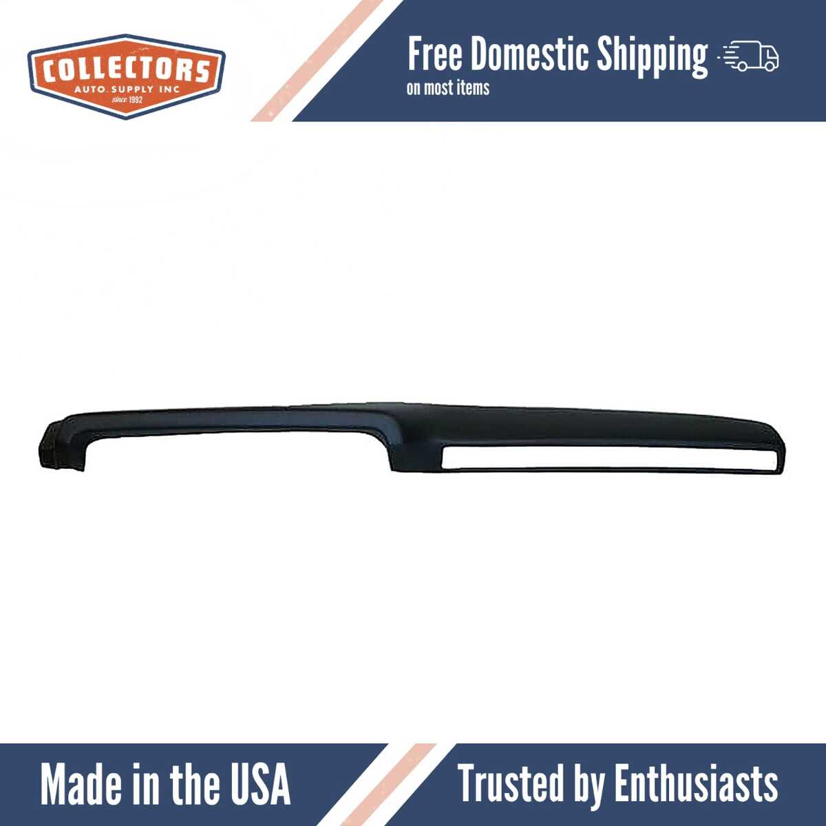 Dashboard Cap Cover Skin Overlay Black for 1969-1970 Chevrolet Multiple Models