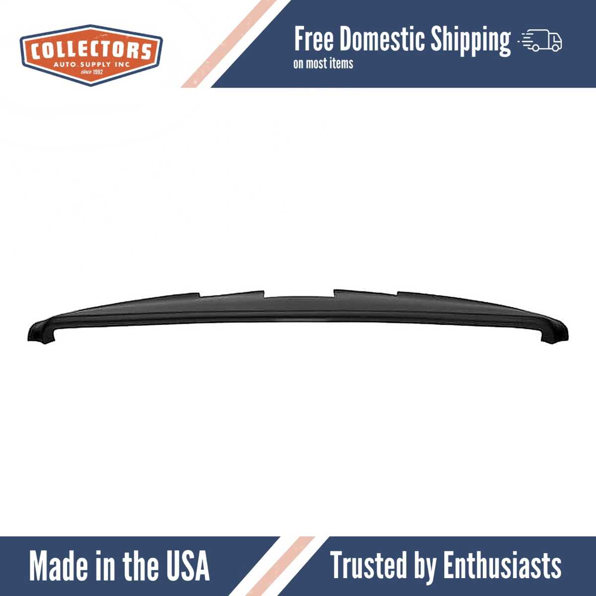 Dashboard Cap Cover Skin Overlay Black for 1965-1966 Chevrolet Multiple Models