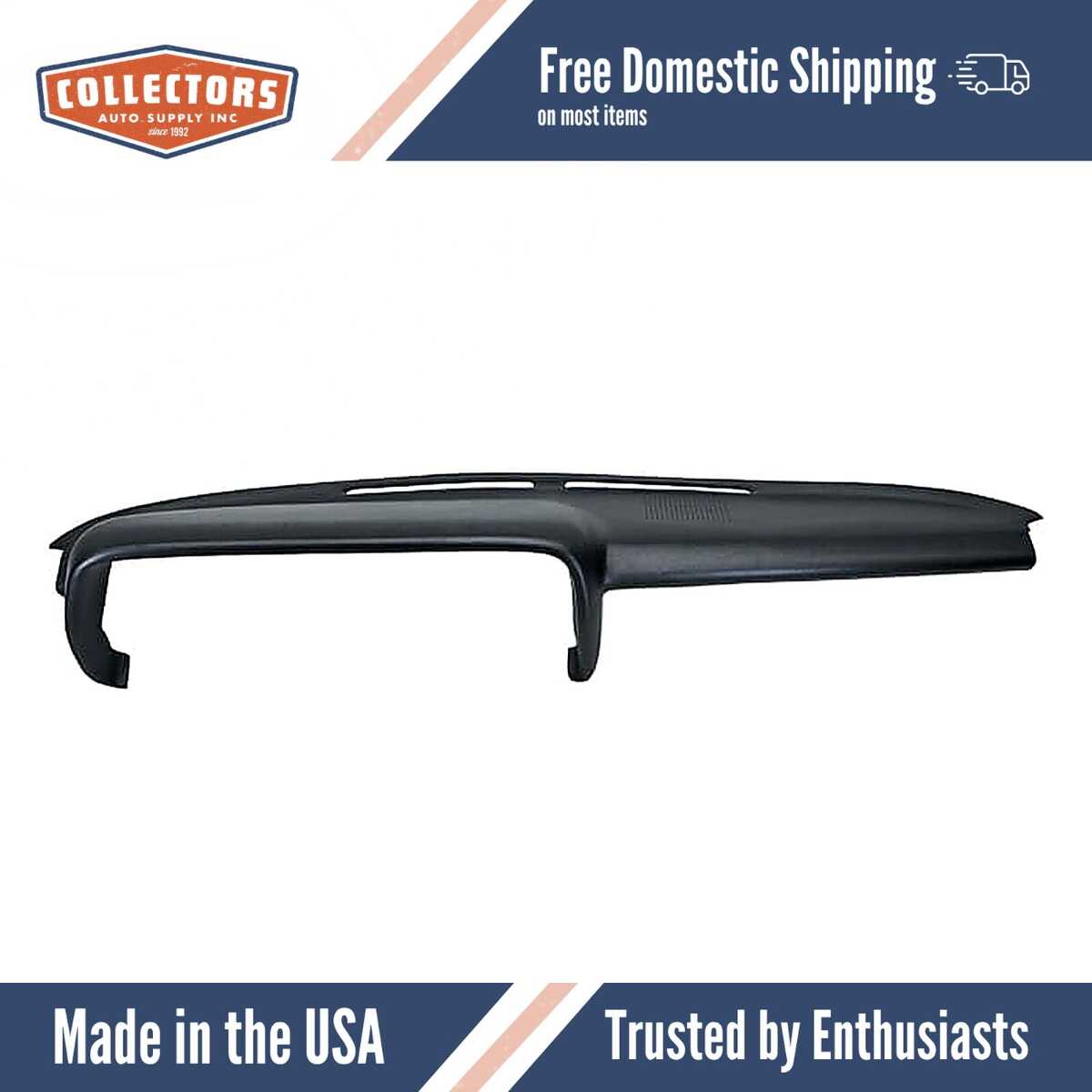 Dashboard Cap Cover Skin Overlay Black for 1967 Ford Galaxie