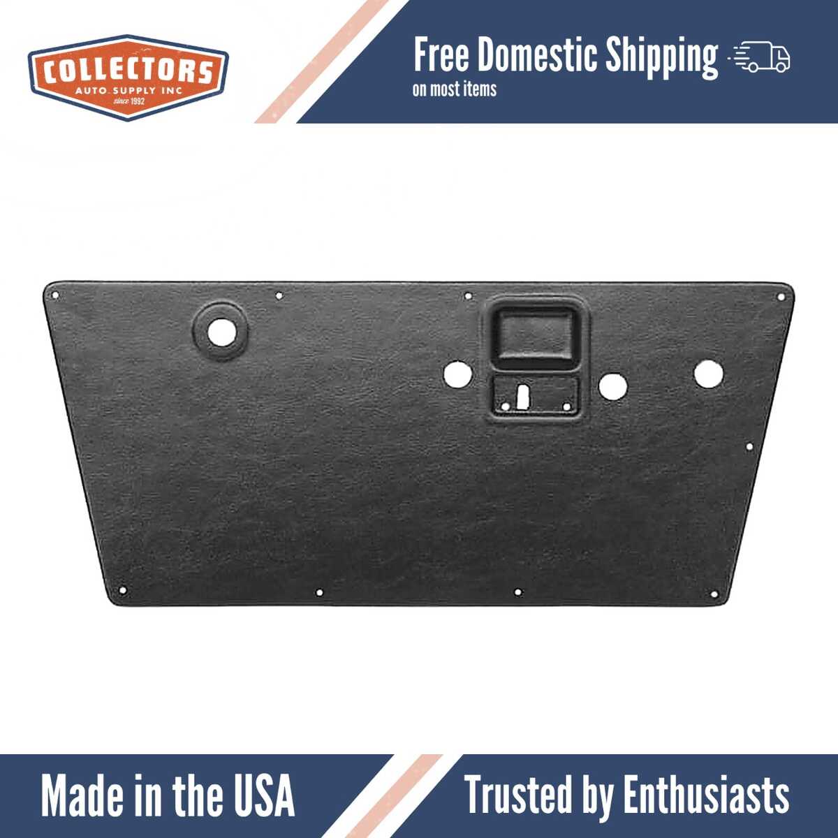 Interior Door Panel Skin Overlay Black for 1968-1977 Ford Bronco