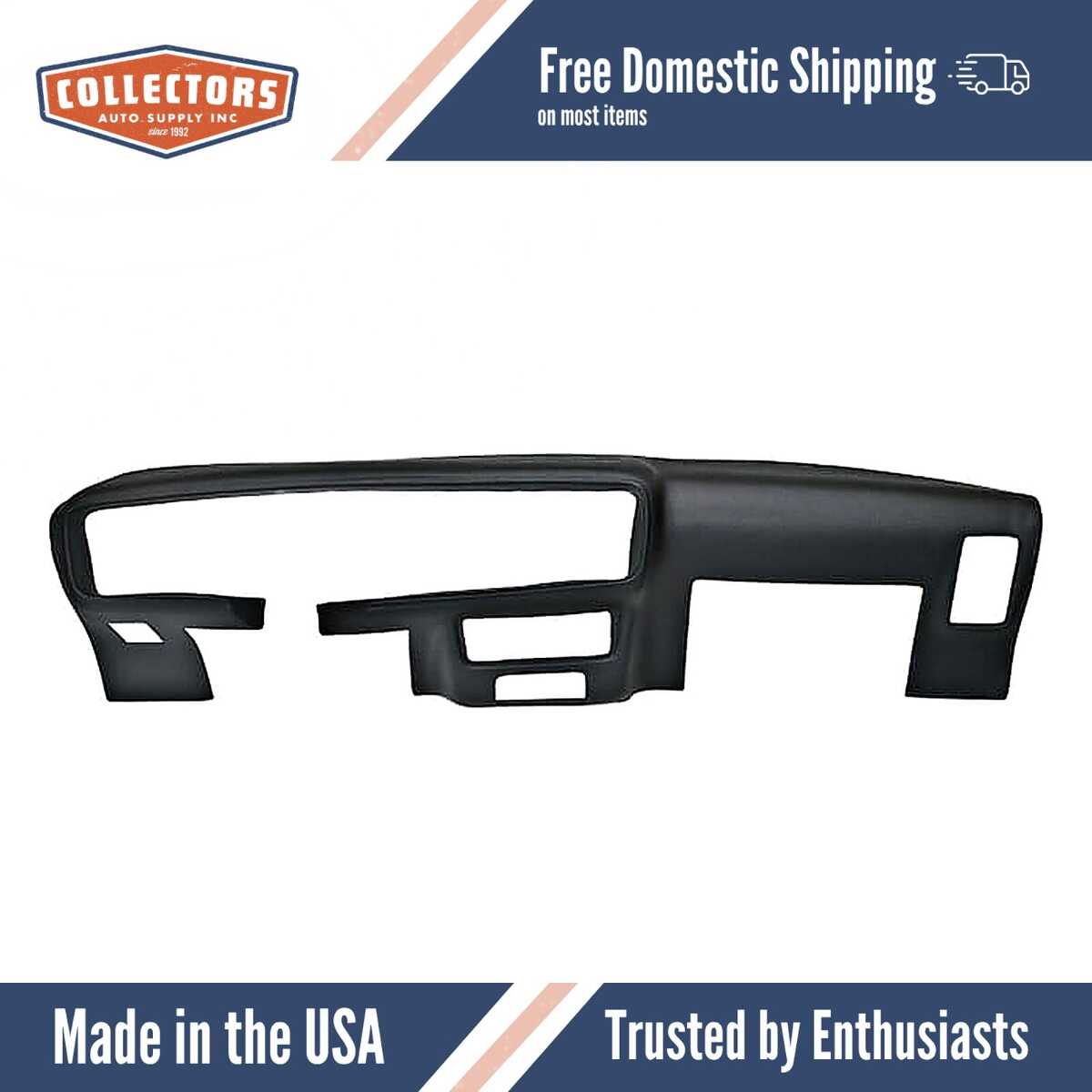 Dashboard Cap Cover Skin Overlay Black for 1978-1981 Pontiac Multiple Models
