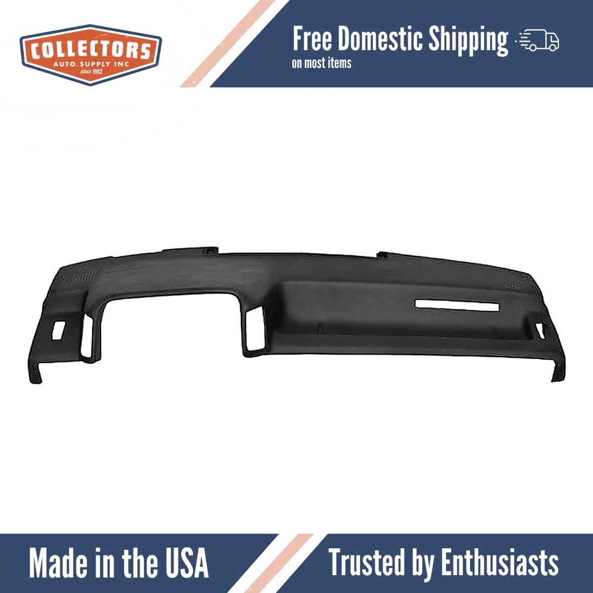 Dashboard Cap Cover Skin Overlay Black for 1988-1990 Chevrolet Beretta