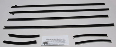 Window Sweeps Felt Kit for 1969 Ford Mustang Classic Car Weatherstripping