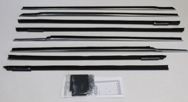 1963 B-Body 2Dr Hardtop Inner & Outer Window Felts, Premium 8Pc. Set