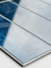 Waterproof marine blue rectangle wall tiles with a smooth, easy-clean surface