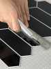 Onyx Black Picket Peel & Stick Composite Wall Tiles - (30 x 30cm)