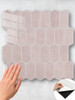 Rose Pink Picket Peel & Stick Composite Wall Tiles - (28.5 x 29.3cm)