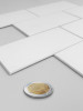 Self adhesive large white subway tiles by Layed WSTL63 made from durable rigid composite material
