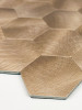 Brass Metal Hexagon - Peel & Stick Composite Wall Tiles (29 x 28.8cm)