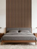 Smoked Walnut Self-Adhesive Slat Wall Panel
