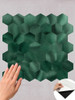 Deep Emerald Metal Hexagon - Peel & Stick Composite Wall Tiles (29 x 28.8cm)